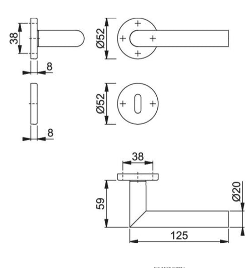 HOPPE Amsterdam Quick-Fit door handle set with Resista finish for interior doors.